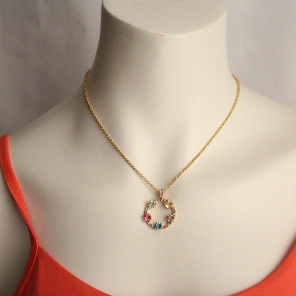 NWT Kate Spade Carnival Crystal Gold Necklace - Picture 3 of 5